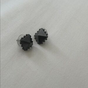 Rachel Roy Gray/ Gunmetal Stud Earrings